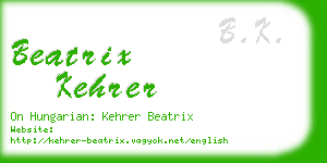 beatrix kehrer business card